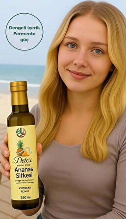 Promar Ananas Sirkesi Doğal Fermantasyon Pineapple Vinegar 250 ML+MİX DETOX SİRKESİ 250 ML