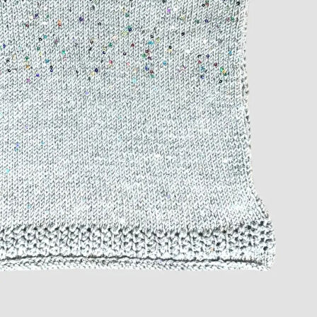 Uretti - Rukiye 7294 - El Yapımı Örme Kadın Bluz - Gri / 47cm