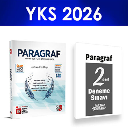 2026 TYT Paragraf Konu Özetli Soru Bankası 3D Yayınları Paragraf Deneme Hediye