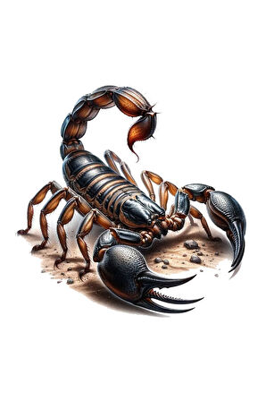 Akrep Sticker Araba, Motorsiklet, AraçEtiket Cam Sticker 19CM