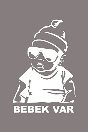 Arabada Bebek Var Araba Sticker Oto Sticker 18x12 Cm