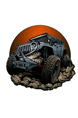 Wrangler Off Road Araba, Motorsiklet, AraçEtiket Cam Sticker 19CM