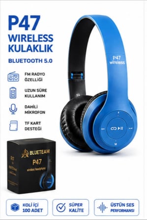 P47 KAFA ÜSTÜ BLUETOOTH KULAKLIK