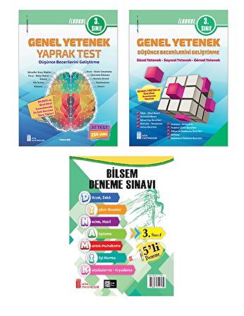 Ata 3.Sınıf Bilsem Sınavlarına Hazırlık Kitabı+5 li Deneme Sınavı