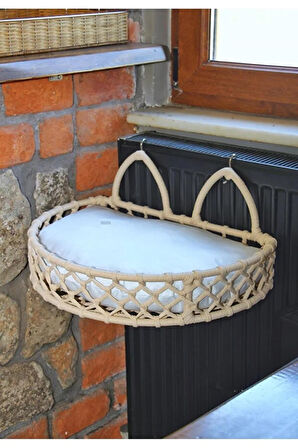 Reyo Tasaryum Kedi Köpek Kalorifer Yatağı, Hamak, Kedi Yatağı Krem