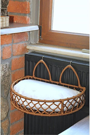 Reyo Tasaryum Kedi Köpek Kalorifer Yatağı, Hamak, Radyatör Kedi Yatağı Kahverengi