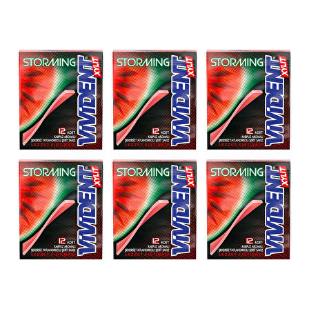 Vivident Storming Sakız Karpuz 33 gr x 6 Adet