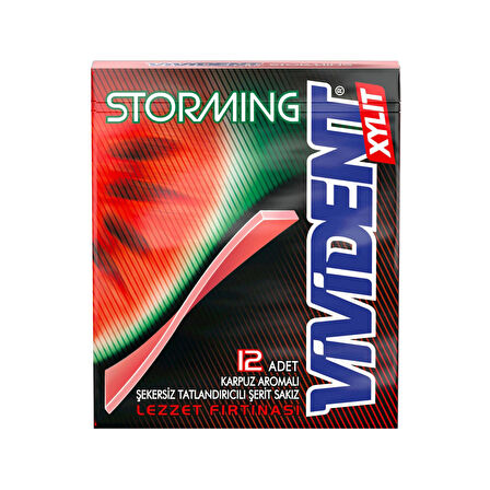 Vivident Storming Sakız Karpuz 33 gr x 6 Adet