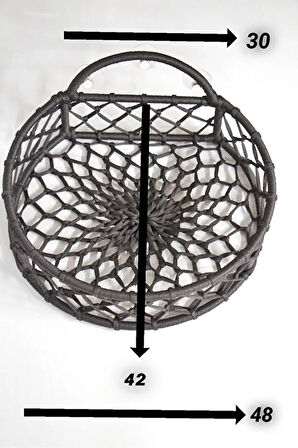 Reyo Tasaryum Kedi ve Köpek El Örgüsü Vantuzlu Cam Yatağı, Kedi Hamağı Gri