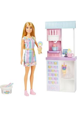 Barbie Oyuncak Dondurma Dükkanı Oyun Seti Hcn46