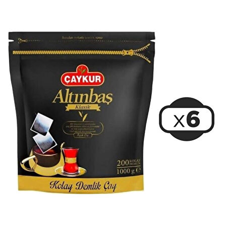 Çaykur Altınbaş Klasik Siyah Kolay Demlik Poşet Çay 6'lı 200 X 5 G