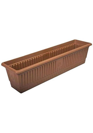 Uzun Balkon Saksısı 60x18x17 Cm. Plastik Saksı