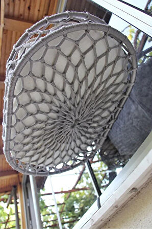 Reyo Tasaryum Kedi ve Köpek El Örgüsü Vantuzlu Cam Yatağı Hamak Gri