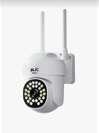 BLİC Güvenlik Kamerası 1080P FHD PTZ Beyaz 2MP Gece Görüşlü 40m 2.4GHz Wifi Dış Mekan Hareket Sensörlü IP66 Su Geçirmez