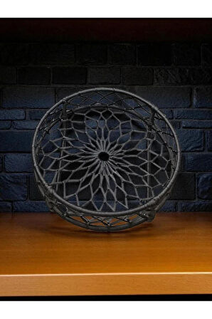 Reyo Tasaryum Kedi ve Köpek Evi El Örgüsü Yatağı Kedi Yuvası Antrasit