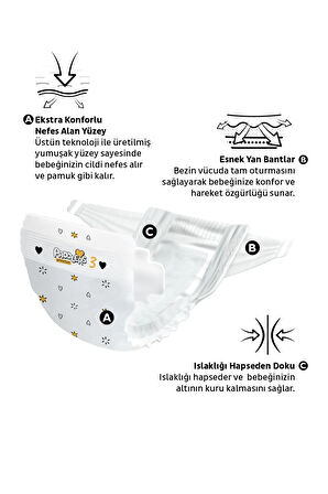 Paddlers Protection Bebek Bezi 3 Numara Midi 100 Adet (4-9 Kg) 2'li Jumbo Set