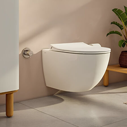Vitra Sento Rim-Ex Beyaz Asma Klozet 7748B003-0559, Vitra Slim Yavaş Kapak 120-003-009
