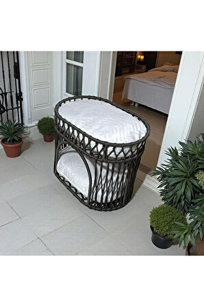 Reyo Tasaryum Çift Katlı Kedi Yatağı Kedi Ranzası, İskandinav Kedi Evi Antrasit