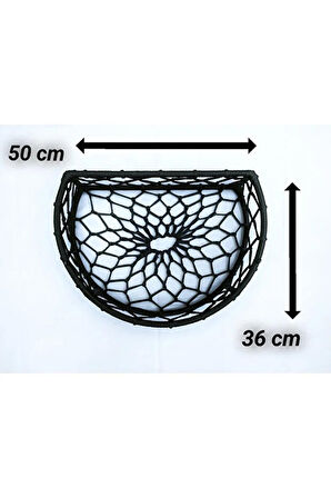 Reyo Tasaryum Kedi ve Köpek Vantuzlu Cam Yatağı, Kedi Hamağı, Kedi Yatağı Puf Minderli Antrasit