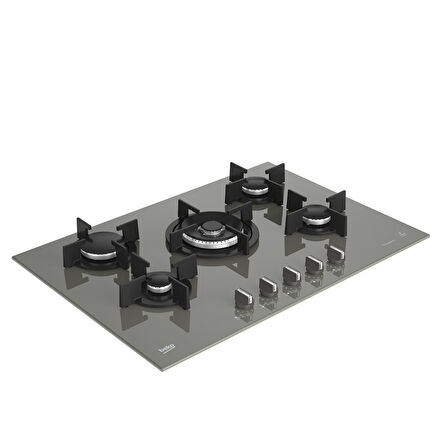 Beko BOCD T 7521 DWKG Wok Gözlü Gri Cam Ankastre Ocak