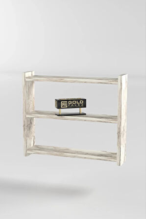 Reyo Falez Mutfak Rafı Organizer Banyo Rafı Çok Amaçlı Düzenleyici Tezgah Üstü Raf Beyaz Mermer Dese