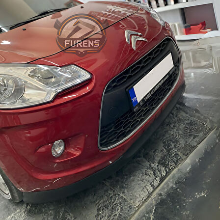 Citroen C3 2010-2015 Uyumlu H lip Esnek Ön Lip 2 Parça Karlık Ön Ek Tampon Altı Dil