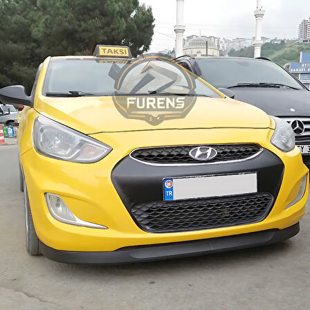 Hyundai Accent Blue 2011-2018 Uyumlu H lip Esnek Ön Lip 2 Parça Karlık Ön Ek Tampon Altı Dil