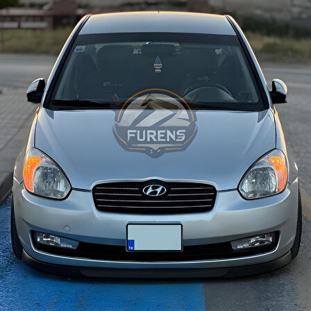 Hyundai Accent Era 2006-2010 Uyumlu H lip Esnek Ön Lip 2 Parça Karlık Ön Ek Tampon Altı Dil