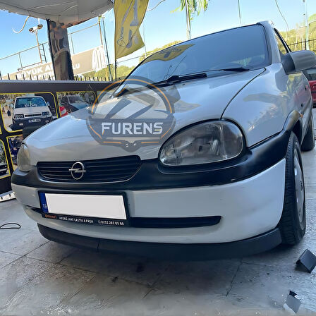 Opel Corsa B 1993-2000 Uyumlu H lip Esnek Ön Lip 2 Parça Karlık Ön Ek Tampon Altı Dil