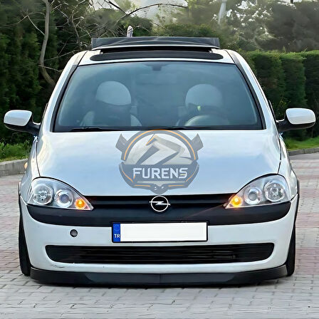 Opel Corsa C 2000-2006 Uyumlu H lip Esnek Ön Lip 2 Parça Karlık Ön Ek Tampon Altı Dil