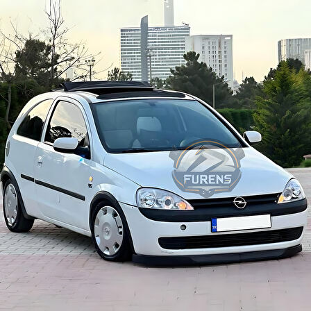 Opel Corsa C 2000-2006 Uyumlu H lip Esnek Ön Lip 2 Parça Karlık Ön Ek Tampon Altı Dil