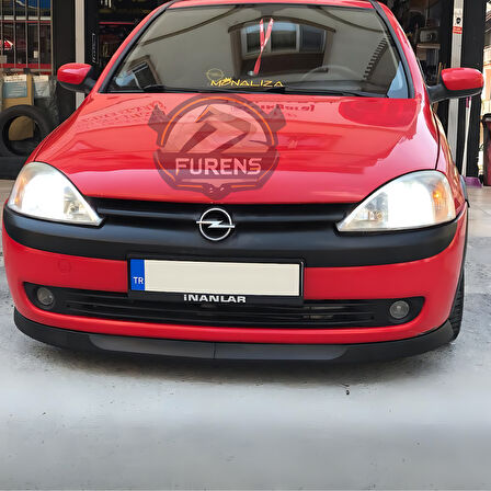 Opel Corsa C 2000-2006 Uyumlu H lip Esnek Ön Lip 2 Parça Karlık Ön Ek Tampon Altı Dil