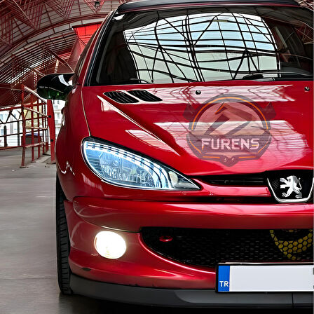 Peugeot 206 206+ 1998-2012 Uyumlu H lip Esnek Ön Lip 2 Parça Karlık Ön Ek Tampon Altı Dil