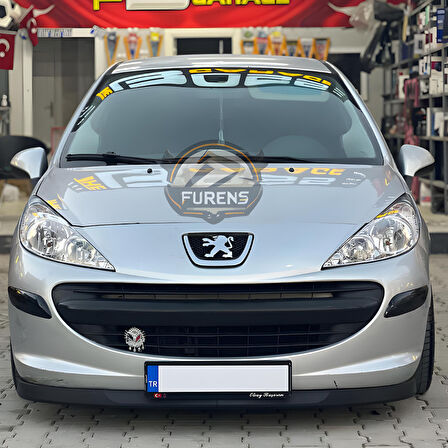 Peugeot 207 2006-2014 Uyumlu H lip Esnek Ön Lip 2 Parça Karlık Ön Ek Tampon Altı Dil