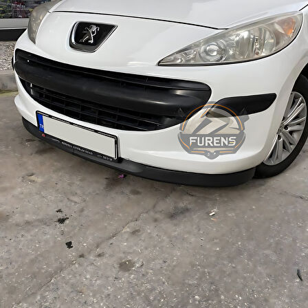 Peugeot 207 2006-2014 Uyumlu H lip Esnek Ön Lip 2 Parça Karlık Ön Ek Tampon Altı Dil