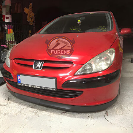 Peugeot 307 2001-2008 Uyumlu H lip Esnek Ön Lip 2 Parça Karlık Ön Ek Tampon Altı Dil