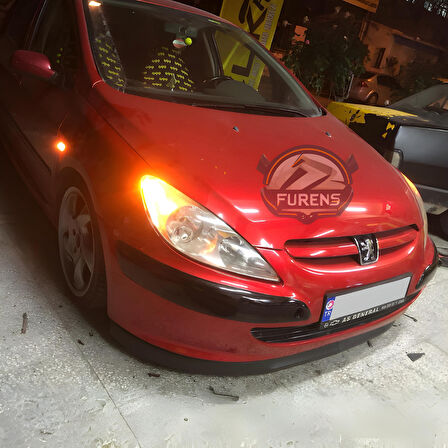 Peugeot 307 2001-2008 Uyumlu H lip Esnek Ön Lip 2 Parça Karlık Ön Ek Tampon Altı Dil