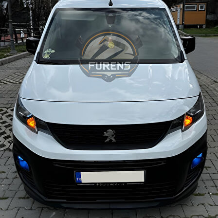 Peugeot Rifter 2018-2024 Uyumlu H lip Esnek Ön Lip 2 Parça Karlık Ön Ek Tampon Altı Dil