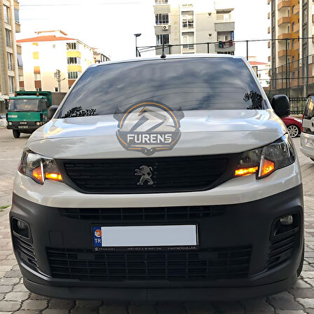 Peugeot Rifter 2018-2024 Uyumlu H lip Esnek Ön Lip 2 Parça Karlık Ön Ek Tampon Altı Dil