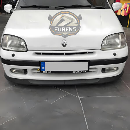 Renault Clio 1 1995-1998 Uyumlu H lip Esnek Ön Lip 2 Parça Karlık Ön Ek Tampon Altı Dil