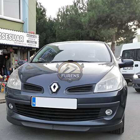 Renault Clio 3 2007-2013 Uyumlu H lip Esnek Ön Lip 2 Parça Karlık Ön Ek Tampon Altı Dil