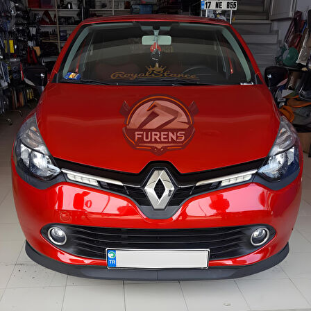 Renault Clio 4 2012-2020 Uyumlu H lip Esnek Ön Lip 2 Parça Karlık Ön Ek Tampon Altı Dil