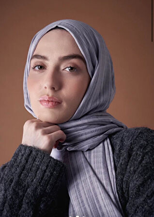 modakaşmir misto pamuk gri buz renk şal,