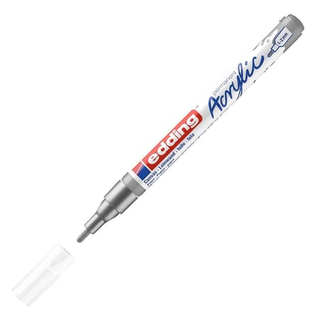 Edding Markör Kalem Akrilik İnce Uçlu Gümüş 923 (10 Lu Paket)