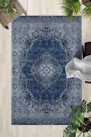 Kaymaz Taban Yıkanabilir Halı – Mutfak, Salon, Yatak Odası için Modern Dijital Baskı Halı (SLNHALI28