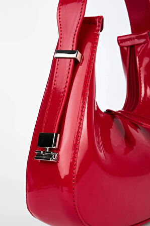 Cherry Model Rugan Özel Gümüş Kilit Sistemli Askı Boyu Ayarlanabilir Kadın Omuz Çantası