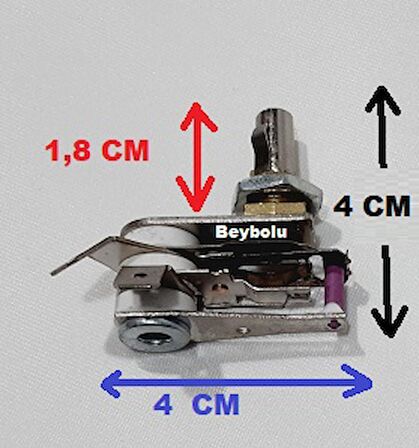 Raks Çaycı Termostat Çay Makinesi Somunlu Termostatı 10 Amper Mil uzunluğu 1,8 cm