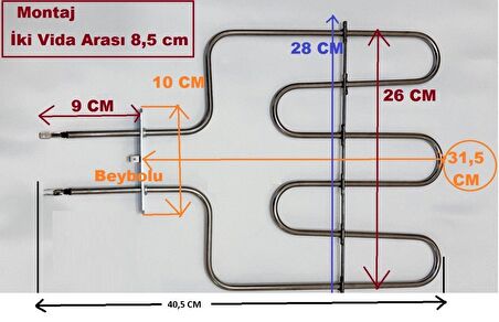 Ariston  1300 Watt Rezistans Ariston Fırın Alt Rezistansı