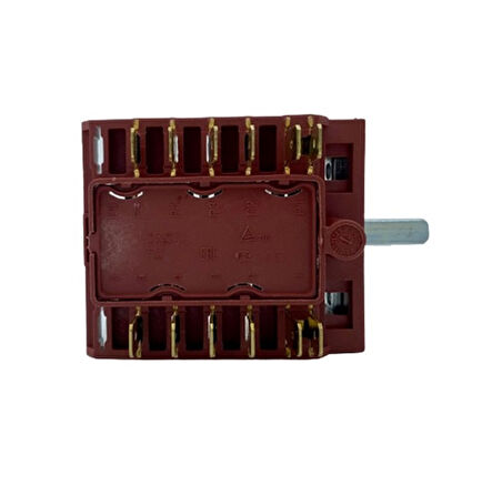 Çetintaş Evii Fırın Şalter 6+6 Soket , 6 + off konumlu  12 Uç  Şartel  Kademe Şalter Düğmesi