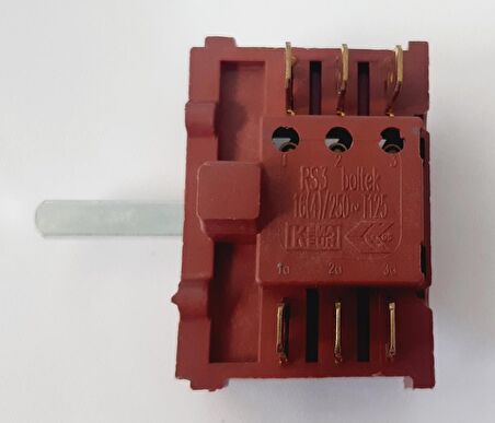 Wilson 3+3 Şalter , Fırın Kademe Anahtarı 3 Konum Komütatör Şalteri Metal Uç